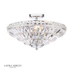 Laura Ashley Vienna 3lt Semi-Flush Polished Chrome & Crystal