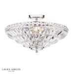 Laura Ashley Vienna 3lt Semi-Flush Polished Chrome & Crystal