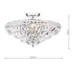 Laura Ashley Vienna 3lt Semi-Flush Polished Chrome & Crystal - Image 6