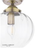 Laura Ashley Whitham Ceiling Light Antique Brass & Ribbed Glass - Image 2