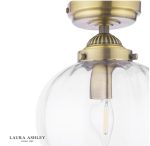 Laura Ashley Whitham Ceiling Light Antique Brass & Ribbed Glass - Image 3