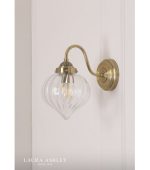 Laura Ashley Whitham Wall Light Antique Brass & Ribbed Glass - Image 4