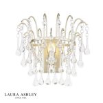 Laura Ashley Willow Wall Light Satin Champagne & Crystal