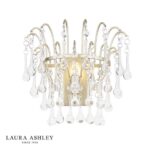 Laura Ashley Willow Wall Light Satin Champagne & Crystal