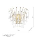 Laura Ashley Willow Wall Light Satin Champagne & Crystal - Image 5