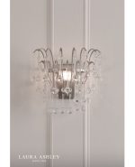 Laura Ashley Willow Wall Light Satin Pewter & Crystal - Image 3
