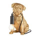Pug Puppy Gold Table