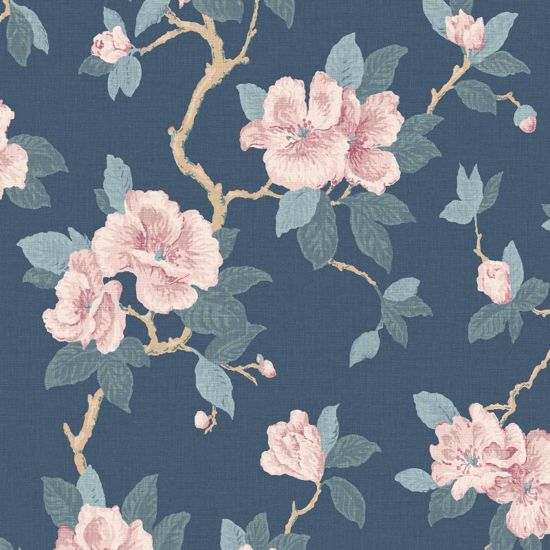 130095_TILE_MAYA DUSKY SEASPRAY_01 Laura Ashley Maya Dusky Seaspray Wallpaper - Image 1