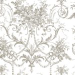 Laura Ashley Tuileries Dark Dove Grey Wallpaper