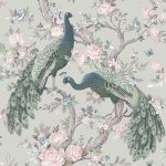 Laura Ashley Belvedere Sage Green Wallpaper