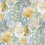 Laura Ashley Bernwood Ochre Yellow Wallpaper