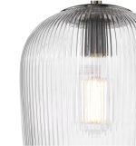 Abrielle Pendant Polished Nickel & Ribbed Glass - Image 3