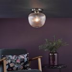 Abrielle Flush Polished Nickel & Ribbed Glass - Image 5