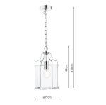 Aled Pendant Polished Chrome & Glass - Image 5