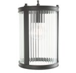 Bianka Pendant Matt Black & Ribbed Glass - Image 3
