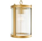 Bianka Pendant Bronze & Ribbed Glass - Image 3