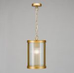 Bianka Pendant Bronze & Ribbed Glass - Image 4
