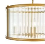 Bianka 3lt Pendant Bronze & Ribbed Glass - Image 2