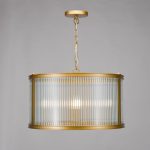 Bianka 3lt Pendant Bronze & Ribbed Glass - Image 4