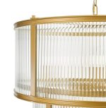 Bianka 6lt Pendant Bronze & Ribbed Glass - Image 2