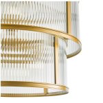Bianka 6lt Pendant Bronze & Ribbed Glass - Image 3