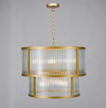 Bianka 6lt Pendant Bronze & Ribbed Glass - Image 5