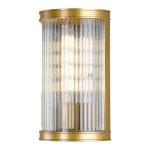 Bianka Wall Light Bronze & Ribbed Glass