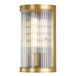 Bianka Wall Light Bronze & Ribbed Glass