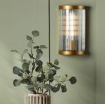 Bianka Wall Light Bronze & Ribbed Glass - Image 3