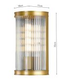 Bianka Wall Light Bronze & Ribbed Glass - Image 5