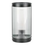 Bianka Table Lamp Matt Black & Ribbed Glass - Image 2
