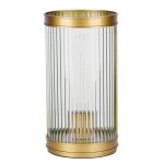 Bianka Table Lamp Bronze & Ribbed Glass - Image 2