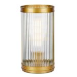 Bianka Table Lamp Bronze & Ribbed Glass