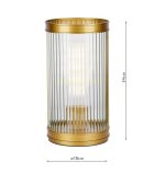 Bianka Table Lamp Bronze & Ribbed Glass - Image 5