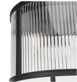 Bianka 3lt Flush Matt Black & Ribbed Glass - Image 2