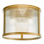 Bianka 3lt Flush Bronze & Ribbed Glass