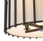 Cagliari 4lt Armed Pendant Matt Black & Ivory - Image 2