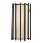 Cagliari Wall Light Matt Black With Ivory Shade