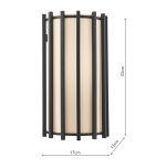 Cagliari Wall Light Matt Black With Ivory Shade - Image 5