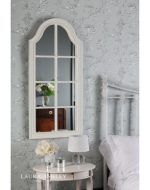 Laura Ashley Coombs Rectangle Mirror Distressed Ivory 120 x 56cm - Image 3