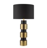 Elwyn Table Lamp Satin Gold & Satin Black With Shade