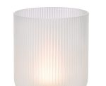 Echo Rechargeable Table Lamp Polished Chrome & Ribbed Glass - Image 2