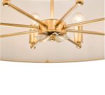 Fenella 8lt Pendant Gold Leaf & Seagrass Shade - Image 2