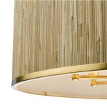 Fenella 8lt Pendant Gold Leaf & Seagrass Shade - Image 3