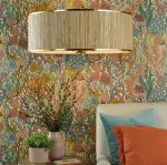 Fenella 8lt Pendant Gold Leaf & Seagrass Shade - Image 5