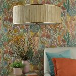 Fenella 8lt Pendant Gold Leaf & Seagrass Shade - Image 6