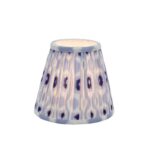 Ikat Blue & White Cotton Tapered drum Shade 15cm
