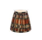 Ikat Red & Green Cotton Tapered Drum Shade 15cm