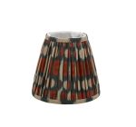 Ikat Red & Green Cotton Tapered Drum Shade 15cm - Image 3