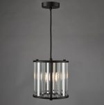 Kiran Pendant Satin Black & Crystal - Image 3